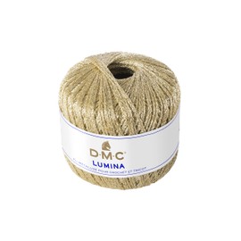 DMC Lumina metallic crochet thread, gold L3821