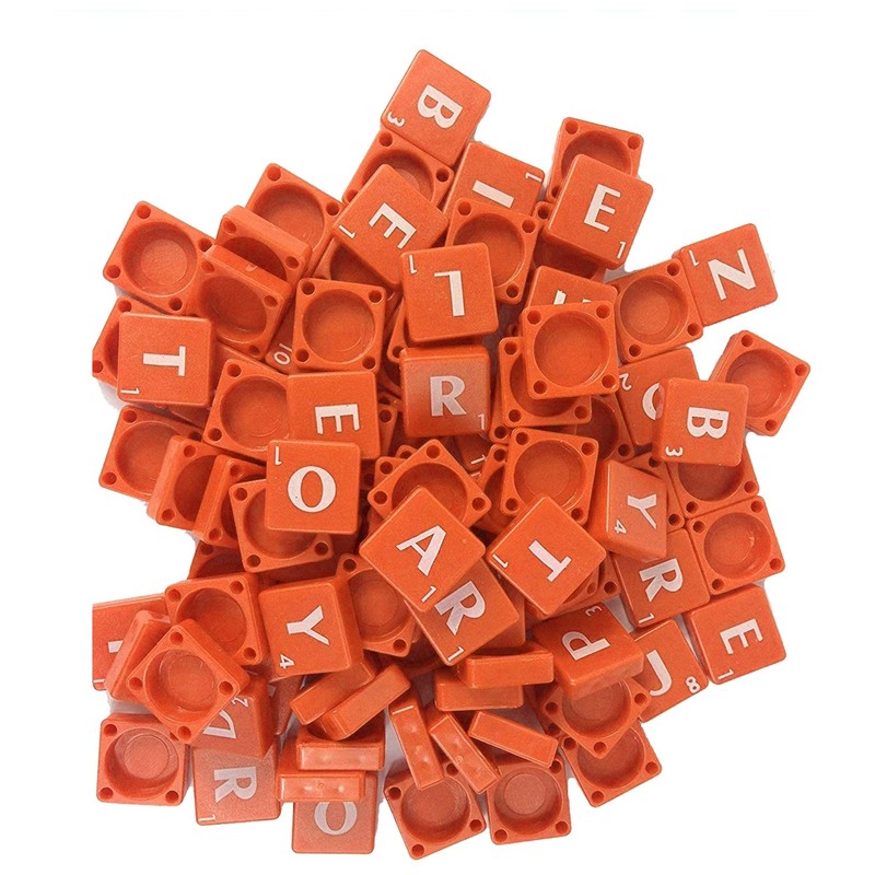 Trimming Shop Red Plastic Tiles with White Letters & Numbers