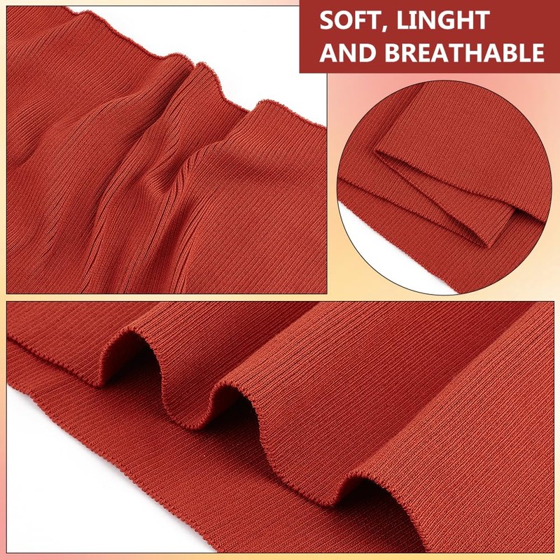 BENECREAT 39.3x6.7Inch Knitted Rib Fabric, Ochre Yellow Rib Cuff Fabric