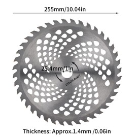 40T Brush Cutter Saw Blade, 255 x 25.4 mm Carbide Circular Saw Blade, Saw Blade, Circular Saw Blades, Grass Trimmer, Saw Blade, Garden Tool, Cutting Disc, Brush Cutter, Trimmer Blades, Brush Cutter