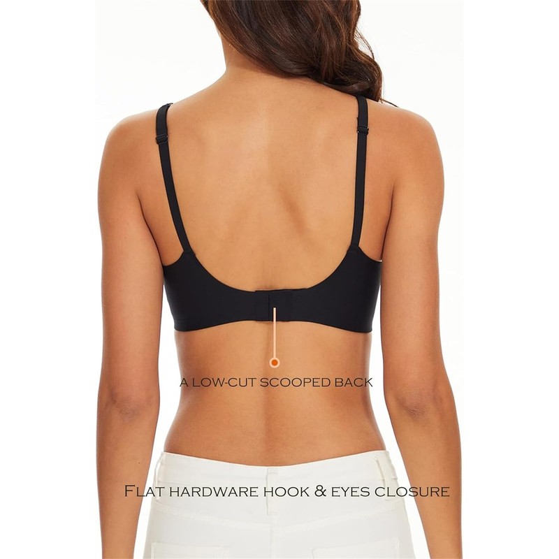 Manxing Women's Wireless Push Up Bralette with Removable Pads -