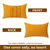 VOGOL Soft Decorative Throw Pillow Covers, Mustard Yellow Accent Solid