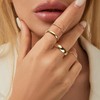 Kakonia 14K Gold Filled Rings Stacking Rings for Women Girls