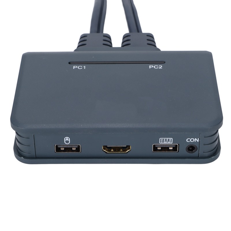 USB KVM Switch 2 Ports Wired HD Multimedia Interface KVM