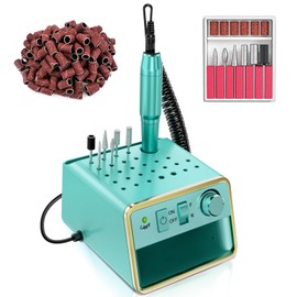 ALLE'S Nagelfräser,Elektrische Professionelles Nagelfräser,Nagelfräser für Gelnägel,20000 U/Min,Professionelle Maschine, Kompakt und Tragbar(Grün )