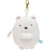 San-X Sumikko Gurashi PB69301 Plush Pass Case with Reel Shirokuma