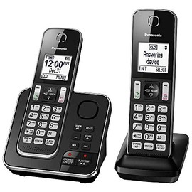 Panasonic KX-TGD392CB inalámbrico contestador automático Negro 2 Auriculares (Reacondicionado)