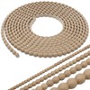 Taaizau 118" x 0.24" Unfinished Wood-Tone Decorative Bead Molding Trim,