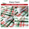 Hapterouse Christmas Tablecloth Wipeable Table Cloth for Kitchen Decoration Tablecover