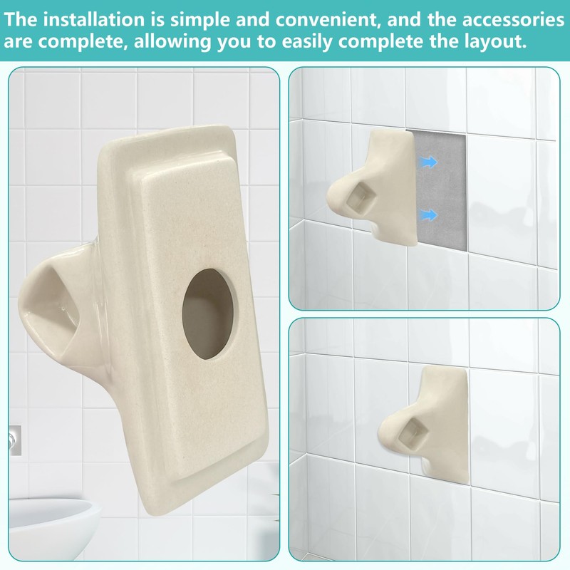 2 Pack Porcelain Towel Bar Rod Rack Post Holder Bracket