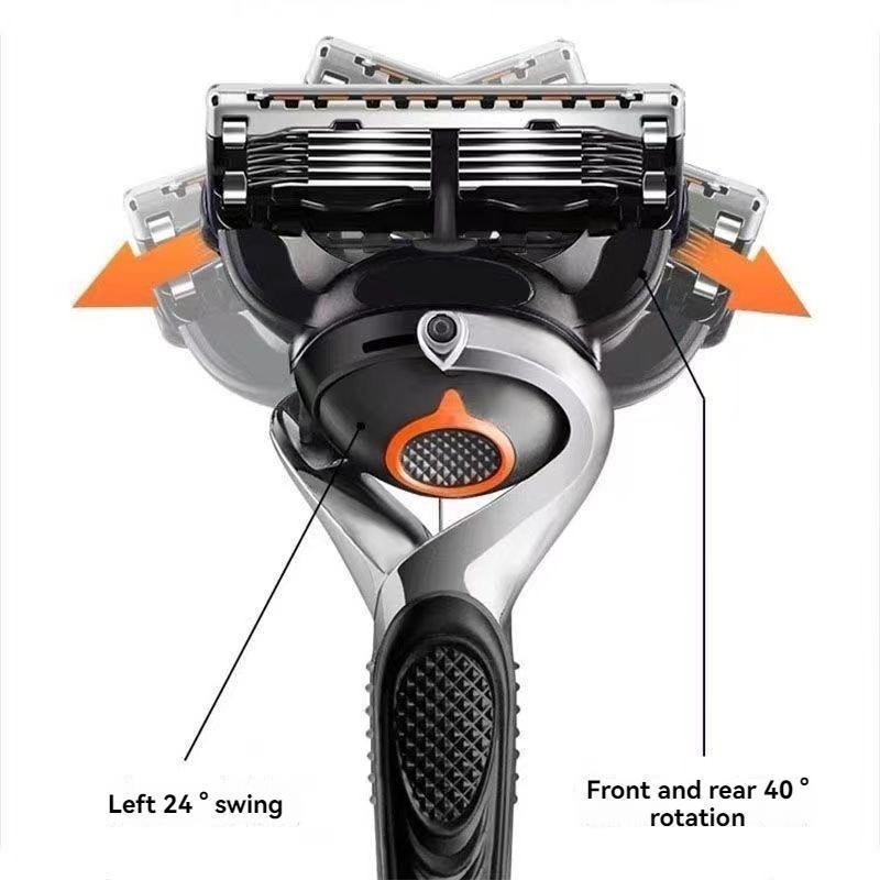 GQRT Manual Razor Set: 1 Razor Holder with Replaceable Heads,