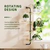 YUOROS Window Shelf for Plants, 4-Tier Rotating Window Sill Plant