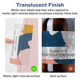 Avery Matte Clear Rectangle Labels, Sure Feed Technology, 2" x 6", 40 Matte Clear Labels, Print-to-The-Edge, Laser/Inkjet Printable