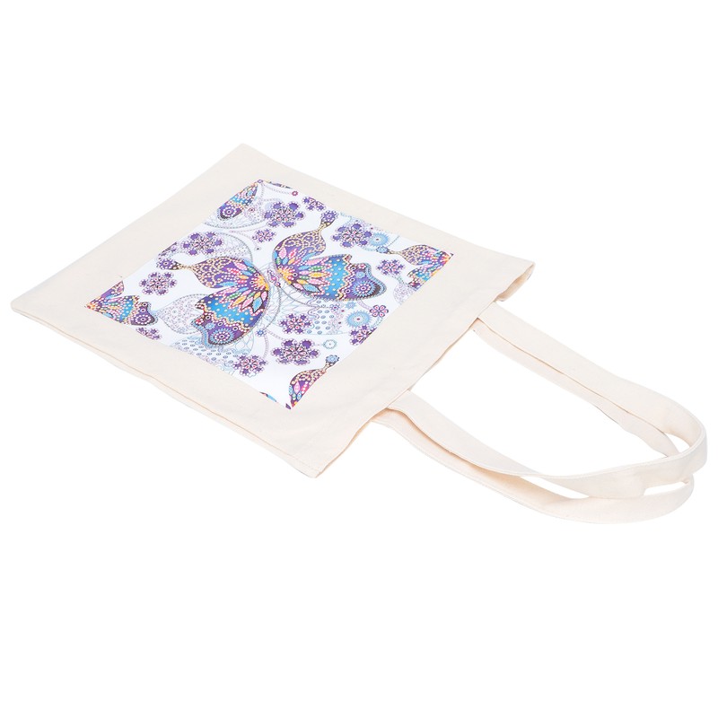 DIY Diamond Painting Shopping Bag Rhinestones Painting Tote Bag with