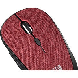 Adesso iMouse S80B 2.4Ghz Fabric Wireless Fabric Mini Optical Mouse 5-Button (Red)