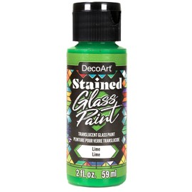 Deco Art Clear Stained Glass Acrylic Paint, 59 ml, Lime Green