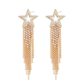 Gold star earrings dangle silver star earrings for women 14K Gold Star sparkly earrings long dangle Y2k Earrings Jewelry