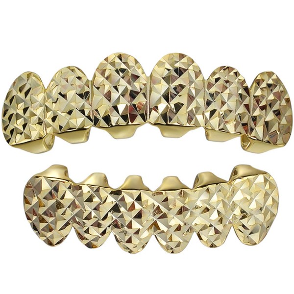 Solid 925 Sterling Silver Real Grillz - 14k Gold Plated