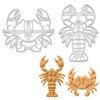 Set of 2 Crustacean cookie cutters (Designs: Crab and Lobster),