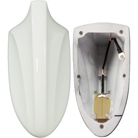 Takilma Shark Fin Antenna Radio Signal Shark Fin Antenna Cover Car Roof Aerial White