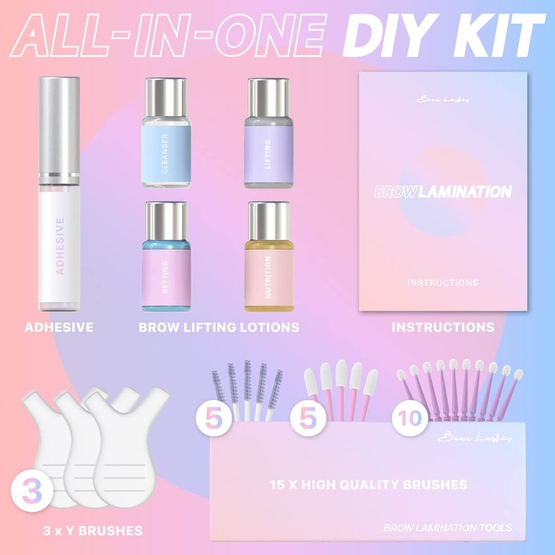Brow Lamination Kit by Beau | Professional Eyebrow Lamination Kit