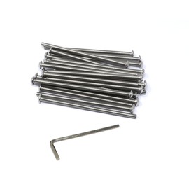 iexcell 25 Pcs M4 x 80mm Thread Pitch 0.7 mm Stainless Steel 304 Hex Socket Button Head Cap Screws Bolts Kit