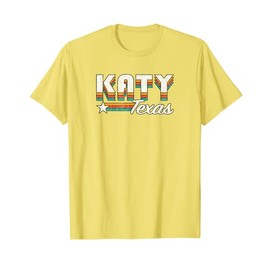 KATY TX Retro Regenbogen Design T-Shirt