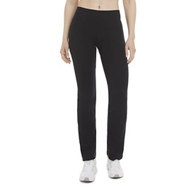 Energy Zone Women's Cotton Stretch Pocket Yoga Pants, Deep Black, Large