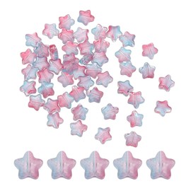 PATIKIL 8mm Crystal Star Beads, 200 Pcs Glass Spacers Bead Star Shaped Charm Pendants for Jewelry Making Bracelet Necklace DIY Crafts, Gradient Red