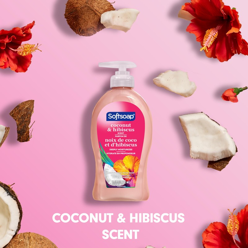 Softsoap Coconut & Hibiscus Scent Hydrating Liquid Hand Soap, Liquid