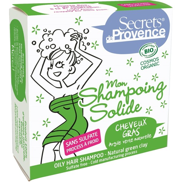 Secrets de Provence Solid Shampoo for Oily Hair, 85 g