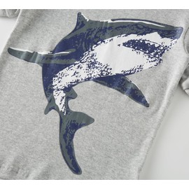 TEDD Boys Pyjamas Shorts Set Shark Nightwear Cotton Toddler Clothes Short Sleeve Sleepwear 2 Piece Outfit for Kids Age 5-6 Years