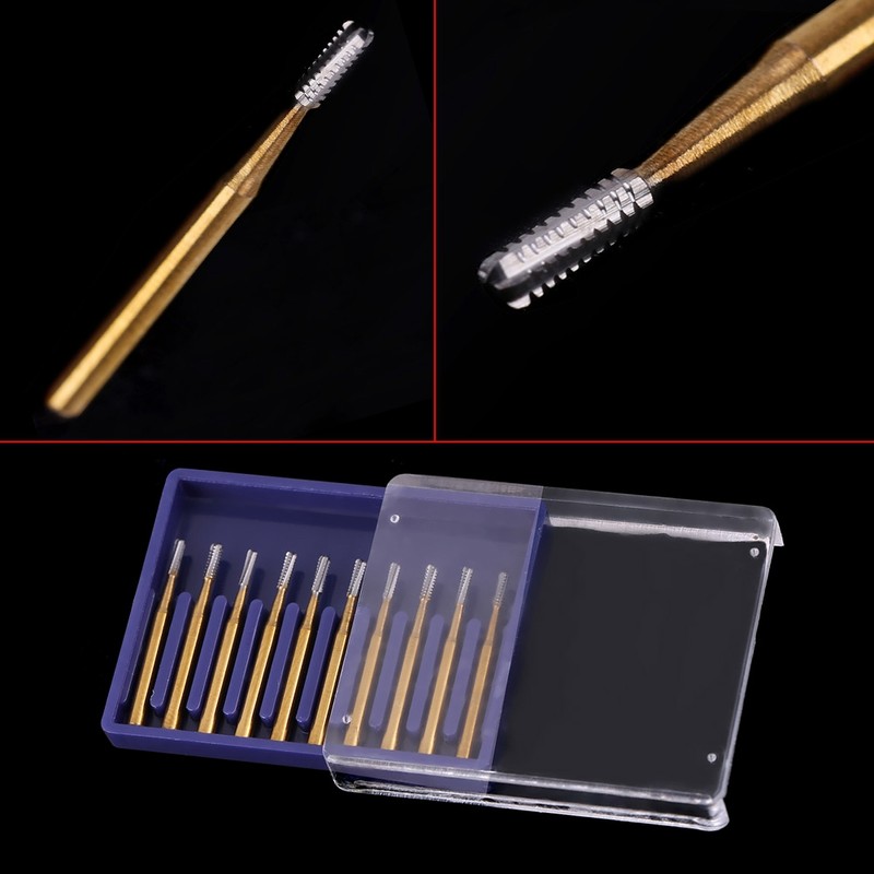 10pcs /set High Speed Dental Tungsten Steel Crown Metal Cutting