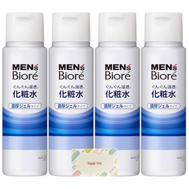 メンズビオレ 浸透化粧水 濃厚ジェルタイプ 180ml + Kunutonnオリジナルロゴ入りeおまけ付 (4本セット)