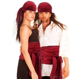 JeVenis Vintage Pirate Costume Accessories Set Pirate Headband Wrap Waist Belt Carnival Music Festival Outfit Dress Up Cos Accessories