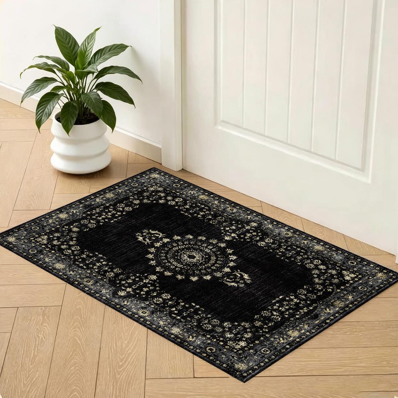 Small Area Rug 2x3 Ft Door Mat Machine Washable Kitchen