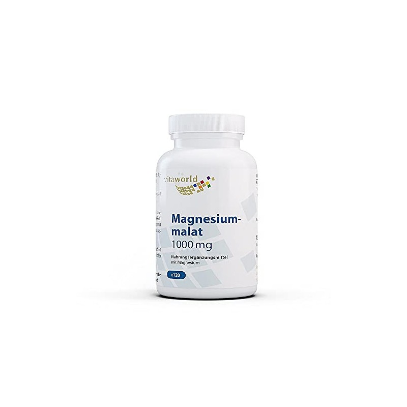 Pack of 3 Vita World Magnesium Malate 1000mg 3 x