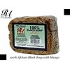 RA Cosmetics 100% Natural African Black Soap, Mango Scent, 5