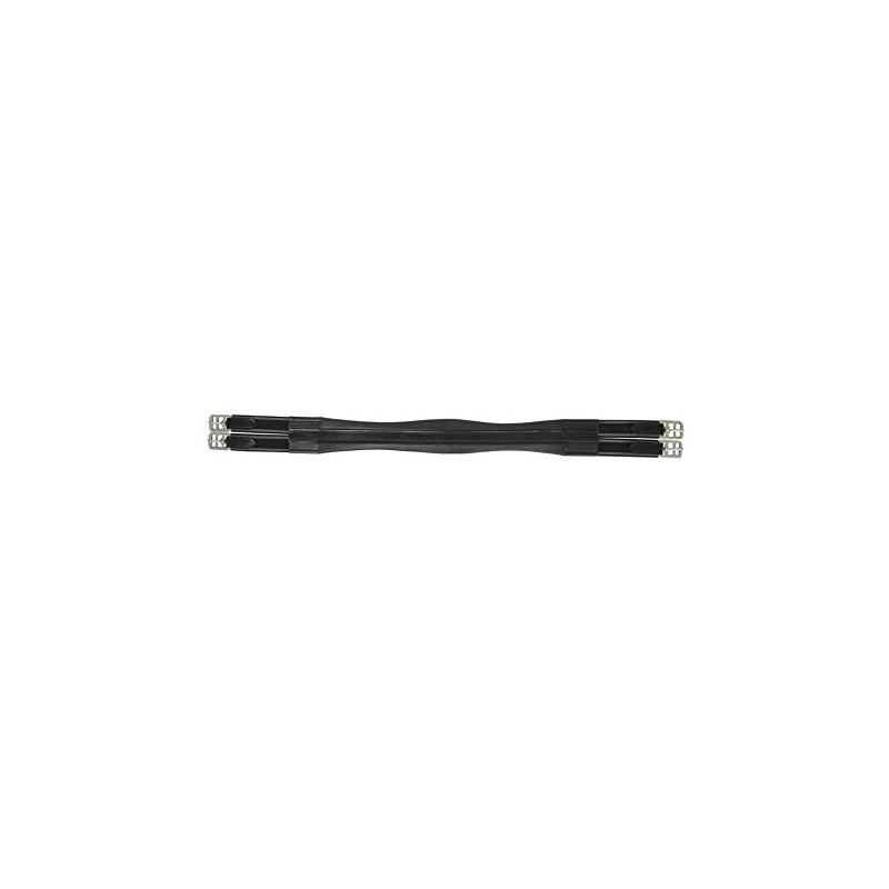 HyCOMFORT Leather Padded Double Elasticated Atherstone Girth (50in) (Black)
