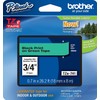 Brother Laminated Tape Black on Green, 18 mm (TZe741)