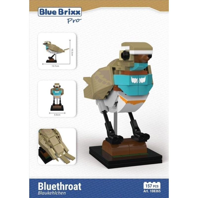 BlueBrixx Pro 108365 - Bluethroat made of clamping blocks with