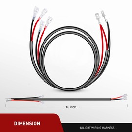 Nilight - Kit de extensión de arnés de cableado de 16 AWG, ayuda a 1 arnés de plomo a conectar 2 barras de luz LED todoterreno