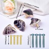 FZBHRO Amethyst Drawer Cabinet Knobs Purple Crystal Stone Knobs Handles