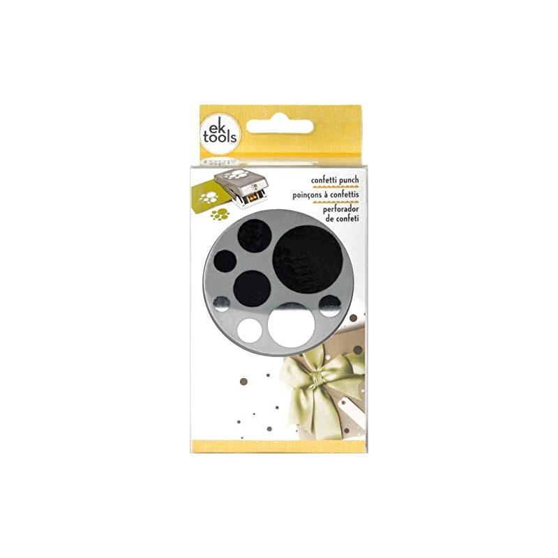EK Success Large Punch-Confetti Dots, Other, Multicoloured, 3.81x8.25x15.87 cm