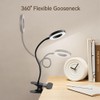 GARMESE LED Desk Lamp Clip on Light with 3 Color