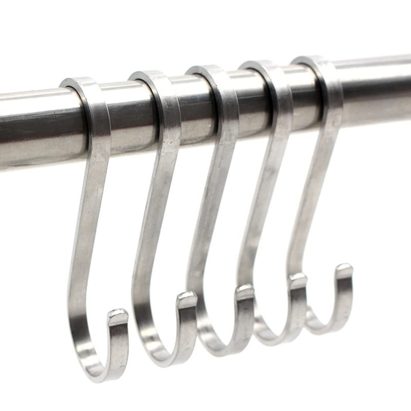 Pack of 6 S Hooks Stainless Steel S-shaped Hooks Heavy