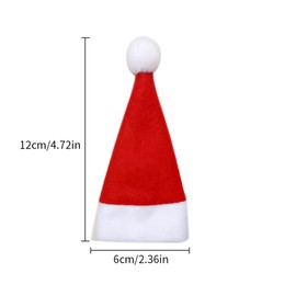 WELANE Christmas Mini Hats, 12 PCS Mini Santa Hats for Party Dinnerware Decorations (12 x 6cm/4.72 x 2.36in)