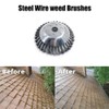 Weed Brush Wild Herb Brush, Wire Mower Head with Solid