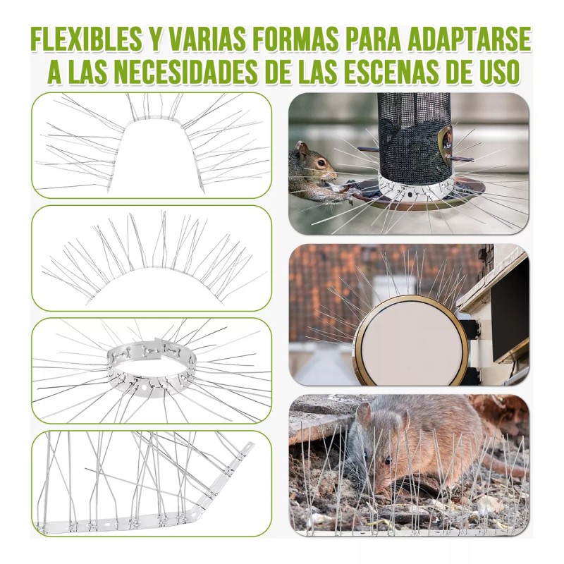 HomeChi 12 Pcs Púas Antipalomas Y Aves Caja Con Lineales