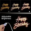 Happy Birthday Neon Sign, Happy Birthday Light Up Sign, Neon